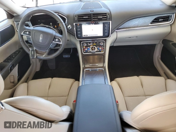 2019 Lincoln Continental Select z VIN 1LN6L9SK2K5602405, wystawiony jako Copart lot #79743744 z przebiegiem 16 676 mil mil oraz Szkoda całkowita • Salvage title. Historia ofert i sprzedaży dostępna na DreamBid. Obrazek 8.