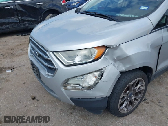 2019 Ford EcoSport Titanium with VIN MAJ6S3KL1KC267698, listed as a IAAI auction lot 41502722 with 83,673 mi miles and . Bid and sale history available at DreamBid. Image 6.