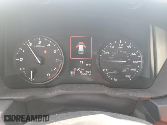2024 Subaru Impreza with VIN JF1GUABC8R8872320, listed as a Copart auction lot 62474115 with 10,881 mi miles and Salvage title. Bid and sale history available at DreamBid. Image 9.