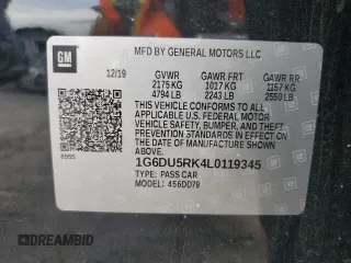 2020 Cadillac CT5 Sport z VIN 1G6DU5RK4L0119345, wystawiony jako Copart lot #72387784 z przebiegiem 32 238 mil mil oraz Szkoda całkowita • Salvage title. Historia ofert i sprzedaży dostępna na DreamBid. Obrazek 13.