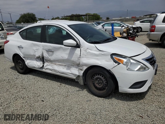 2016 Nissan Versa S Plus with VIN 3N1CN7AP8GL843091, listed as a Copart auction lot 58666595 with 99,962 mi miles and Salvage title. Bid and sale history available at DreamBid. Image 4.