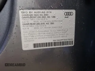 2014 Audi Q5 Premium Plus with VIN WA1DGAFP7EA078939, listed as a Copart auction lot 48198775 with 101,450 mi miles and Salvage Title. Bid and sale history available at carsss.com. Image 12.