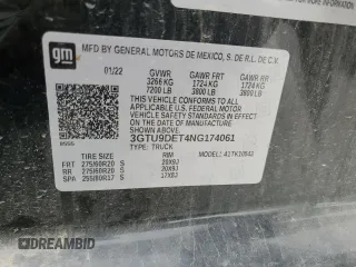 2022 GMC Sierra 1500 Limited SLT with VIN 3GTU9DET4NG174061, listed as a Copart auction lot 48853175 with 70,667 mi miles and Salvage Title. Bid and sale history available at carsss.com. Image 13.