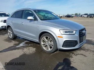 2018 Audi Q3 Premium Plus with VIN WA1HCCFS9JR004429, listed as a IAAI auction lot 41681900 with 95,263 mi miles. Bid and sale history available at carsss.com. Image 1.