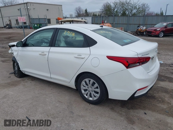 2022 Hyundai Accent SE with VIN 3KPC24A61NE184994, listed as a IAAI auction lot 41952958 with 18,851 mi miles and . Bid and sale history available at carsss.com. Image 3.