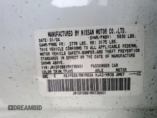2024 Nissan ARIYA Evolve+ with VIN JN1DF0BB1RM738901, listed as a Copart auction lot 55597295 with 6,569 mi miles and Salvage title. Bid and sale history available at DreamBid. Image 13.