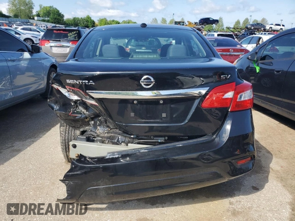 2017 Nissan Sentra SV with VIN 3N1AB7APXHY291985, listed as a Copart auction lot 53596254 with 100,370 mi miles and Salvage Title. Bid and sale history available at DreamBid. Image 6.
