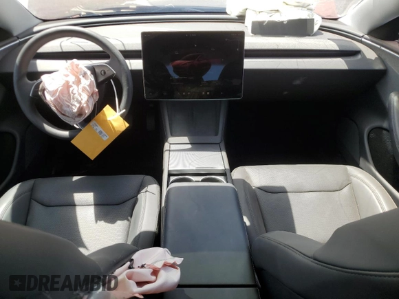 2025 Tesla Model 3 Long Range with VIN 5YJ3E1EA4SF890321, listed as a Copart auction lot 51505955 with 5,075 mi miles and Salvage title. Bid and sale history available at DreamBid. Image 8.