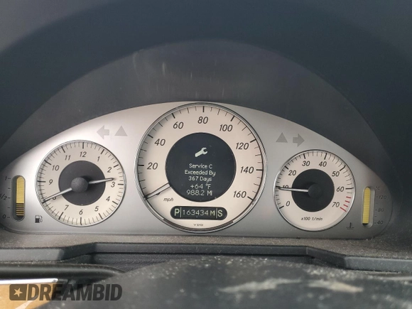2008 Mercedes-Benz E-Class Luxury 3.5L with VIN WDBUF56X58B216250, listed as a Copart auction lot 86924714 with 163,434 mi miles and Clean Title. Bid and sale history available at carsss.com. Image 9.