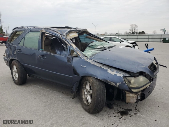 1999 Lexus RX 300 Luxury SUV with VIN JT6HF10U4X0088949, listed as a Copart auction lot 44700374 with 290,240 mi miles and Salvage Title. Bid and sale history available at carsss.com. Image 4.