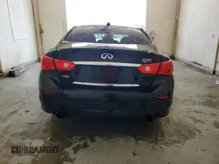 2016 Infiniti Q50 with VIN JN1EV7AR0GM341143, listed as a Copart auction lot 52911345 with 93,663 mi miles and Salvage Title. Bid and sale history available at DreamBid. Image 6.