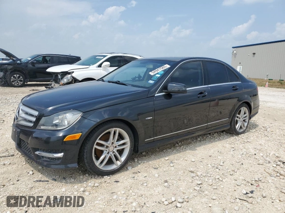 2012 Mercedes-Benz C 250 Sport with VIN WDDGF4HB0CR238012, listed as a Copart auction lot 54941565 with 111,543 mi miles and Clean Title. Bid and sale history available at DreamBid. Image 1.