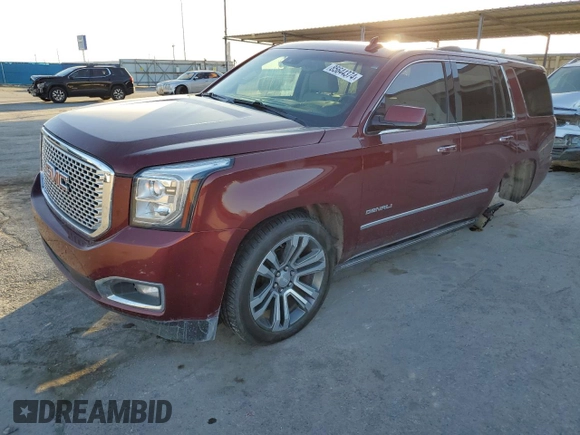 2017 GMC Yukon Denali with VIN 1GKS1CKJ1HR289530, listed as a Copart auction lot 85644374 with 131,614 mi miles and Salvage Title. Bid and sale history available at carsss.com. Image 1.