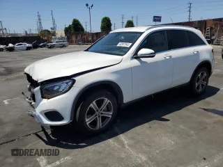 2018 Mercedes-Benz GLC 300 with VIN WDC0G4JB7JV020392, listed as a Copart auction lot 60997945 with 128,392 mi miles and Salvage title. Bid and sale history available at DreamBid. Image 1.