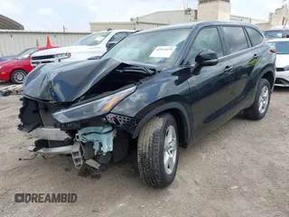 2023 Toyota Highlander L with VIN 5TDKDRAH2PS509679, listed as a IAAI auction lot 42512479 with 43,477 mi miles and . Bid and sale history available at DreamBid. Image 2.
