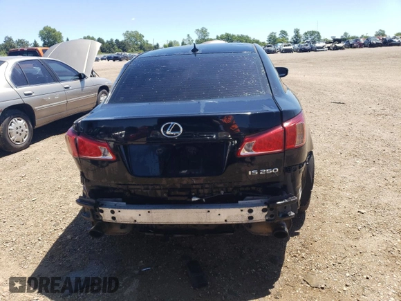 2012 Lexus IS 250 with VIN JTHBF5C21C5176028, listed as a Copart auction lot 58313524 with 174,201 mi miles and Salvage Title. Bid and sale history available at DreamBid. Image 6.
