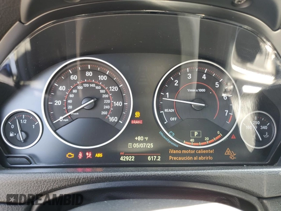 2015 BMW 4 Series 435i with VIN WBA4B1C59FD955421, listed as a Copart auction lot 56347345 with 42,922 mi miles and Salvage title. Bid and sale history available at DreamBid. Image 9.