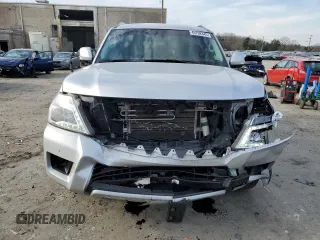 2017 Nissan Armada SV with VIN JN8AY2NC7H9507419, listed as a Copart auction lot 49708345 with 136,296 mi miles and Salvage Title. Bid and sale history available at DreamBid. Image 5.