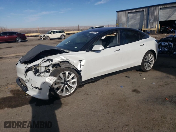 2018 Tesla Model 3 Long Range Battery with VIN 5YJ3E1EB2JF151326, listed as a Copart auction lot 47139055 with 106,271 mi miles and Salvage Title. Bid and sale history available at DreamBid. Image 1.