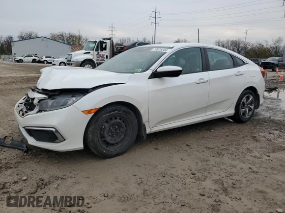 2019 Honda Civic LX with VIN 2HGFC2F67KH545606, listed as a Copart auction lot 79925204 with 96,017 mi miles and Salvage Title. Bid and sale history available at DreamBid. Image 1.