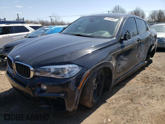 2017 BMW X6 xDrive35i with VIN 5UXKU2C55H0N85250, listed as a Copart auction lot 47074423 with 0 mi miles. Bid and sale history available at carsss.com. Image 1.