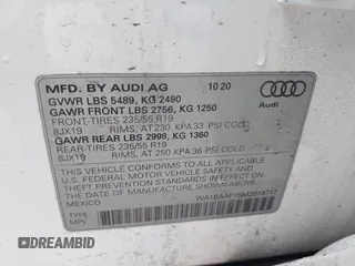 2021 Audi Q5 Premium Plus с VIN WA1BAAFY5M2018717, выставлен на аукционе IAAI как лот 41913108 с пробегом 79 866 миль миль и . История ставок и продаж доступна на DreamBid. Изображение 9.