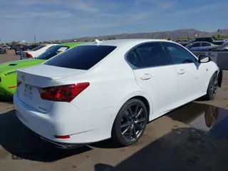 2014 Lexus GS 350 with VIN JTHBE1BL1E5043231, listed as a IAAI auction lot 41986141 with 139,842 mi miles. Bid and sale history available at carsss.com. Image 4.
