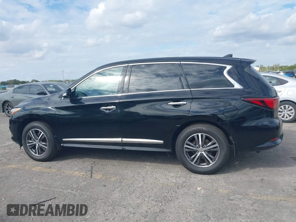 2019 Infiniti QX60 LUXE with VIN 5N1DL0MN0KC549578, listed as a IAAI auction lot 41362311 with 162,457 mi miles. Bid and sale history available at carsss.com. Image 14.