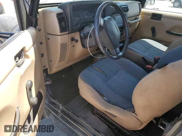 1999 Jeep Wrangler Sahara with VIN 1J4FY49S8XP472733, listed as a Copart auction lot 58174915 with 170,838 mi miles and Salvage title. Bid and sale history available at DreamBid. Image 8.