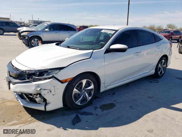 2019 Honda Civic Sedan LX with VIN 2HGFC2F68KH606218, listed as a Copart auction lot 50328745 with 74,750 mi miles and Salvage Title. Bid and sale history available at carsss.com. Image 1.