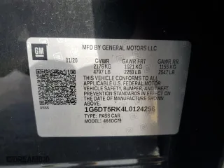 2020 Cadillac CT5 Premium Luxury with VIN 1G6DT5RK4L0124256, listed as a Copart auction lot 43450124 with 66,160 mi miles. Bid and sale history available at carsss.com. Image 12.