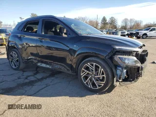 2023 Hyundai Kona N Line with VIN KM8K3CA30PU012643, listed as a Copart auction lot 44437365 with 39,334 mi miles and Salvage Title. Bid and sale history available at carsss.com. Image 4.