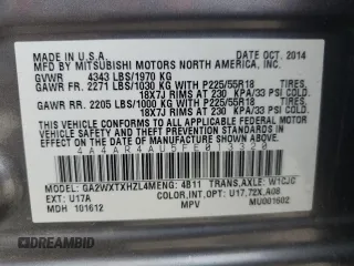 2015 Mitsubishi Outlander Sport SE with VIN 4A4AR4AU5FE013320, listed as a Copart auction lot 69709304 with 87,246 mi miles and Salvage Title. Bid and sale history available at carsss.com. Image 13.