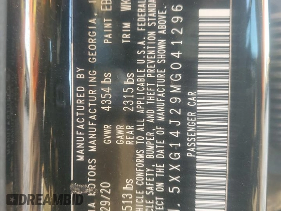 2021 Kia K5 LXS with VIN 5XXG14J29MG041296, listed as a Copart auction lot 77820184 with 92,889 mi miles and Salvage Title. Bid and sale history available at carsss.com. Image 15.
