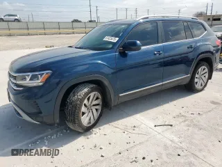 2021 Volkswagen Atlas SEL with VIN 1V2BP2CA0MC523283, listed as a Copart auction lot 61423475 with 120,549 mi miles and Salvage title. Bid and sale history available at DreamBid. Image 1.