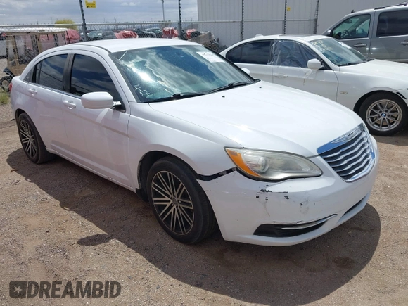 2014 Chrysler 200 LX with VIN 1C3CCBAB1EN210802, listed as a IAAI auction lot 42119888 with 154,808 mi miles and . Bid and sale history available at carsss.com. Image 1.