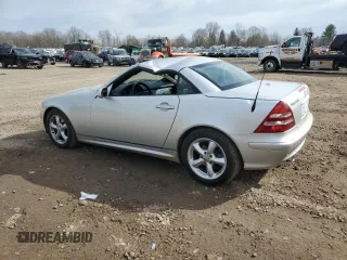 2003 Mercedes-Benz SLK 320 with VIN WDBKK65F83F290023, listed as a Copart auction lot 49598115 with 26,196 mi miles and Salvage title. Bid and sale history available at DreamBid. Image 2.
