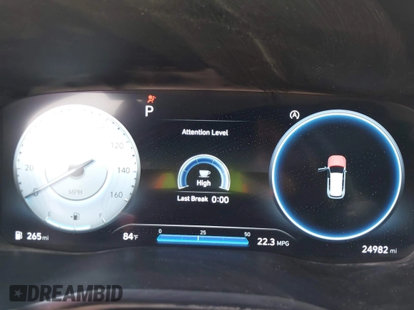 2022 Hyundai Santa Fe SEL with VIN 5NMS64AJ2NH465750, listed as a IAAI auction lot 41850413 with 24,982 mi miles and . Bid and sale history available at DreamBid. Image 7.
