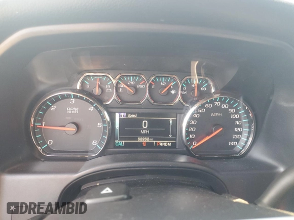 2016 Chevrolet Silverado 1500 LT with VIN 1GCVKRECXGZ327308, listed as a Copart auction lot 53815445 with 62,262 mi miles and Salvage Title. Bid and sale history available at DreamBid. Image 9.