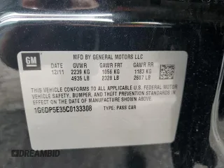 2012 Cadillac CTS Premium с VIN 1G6DP5E35C0133308, выставлен на аукционе Copart как лот 47740285 с пробегом 113 713 миль миль и Списание • Salvage title. История ставок и продаж доступна на DreamBid. Изображение 15.