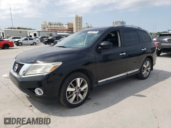 2014 Nissan Pathfinder S z VIN 5N1AR2MM2EC625908, wystawiony jako Copart lot #53003775 z przebiegiem 154 891 mil mil oraz Szkoda całkowita • Salvage title. Historia ofert i sprzedaży dostępna na DreamBid. Obrazek 1.