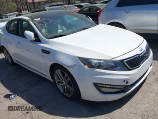 2013 Kia Optima SX with VIN 5XXGR4A66DG202571, listed as a IAAI auction lot 41917407 with 167,968 mi miles. Bid and sale history available at carsss.com. Image 1.