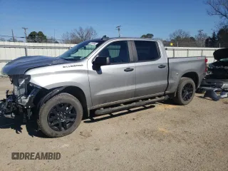 2024 Chevrolet Silverado 1500 Custom with VIN 3GCPDBEK4RG351205, listed as a Copart auction lot 47282645 with 5,950 mi miles and Salvage Title. Bid and sale history available at DreamBid. Image 1.