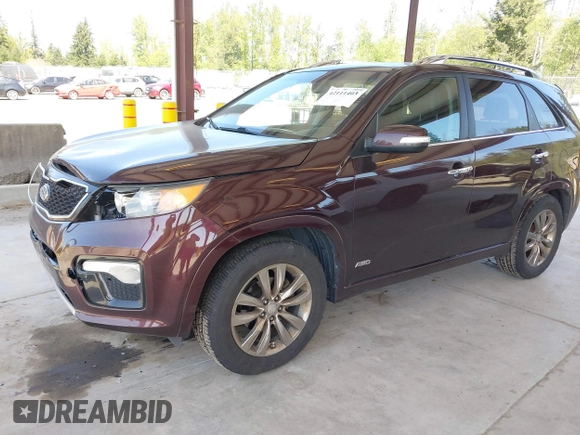 2011 Kia Sorento SX with VIN 5XYKWDA23BG120760, listed as a IAAI auction lot 42111403 with 119,666 mi miles. Bid and sale history available at carsss.com. Image 2.