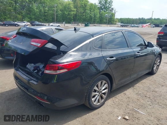 2018 Kia Optima LX with VIN 5XXGT4L32JG253713, listed as a IAAI auction lot 42172918 with 145,338 mi miles. Bid and sale history available at carsss.com. Image 4.