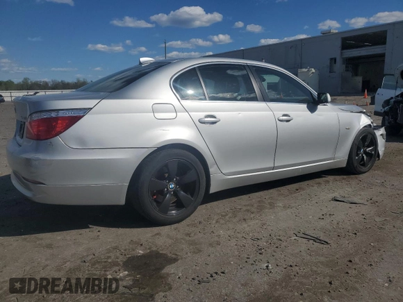 2008 BMW 5 Series 528i with VIN WBANU53578CT18994, listed as a Copart auction lot 52900045 with 114,532 mi miles and Salvage Title. Bid and sale history available at carsss.com. Image 3.