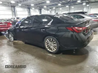 2019 Infiniti Q50 3.0t LUXE with VIN JN1EV7AR6KM557944, listed as a Copart auction lot 48793515 with 54,222 mi miles and Salvage Title. Bid and sale history available at carsss.com. Image 2.