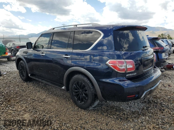 2019 Nissan Armada SV with VIN JN8AY2NC1K9582074, listed as a Copart auction lot 60835014 with 97,667 mi miles and Salvage Title. Bid and sale history available at carsss.com. Image 2.