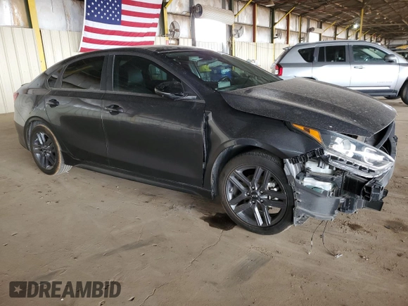 2021 Kia Forte GT-Line with VIN 3KPF34AD9ME290696, listed as a Copart auction lot 49180685 with 55,136 mi miles and Salvage Title. Bid and sale history available at carsss.com. Image 4.