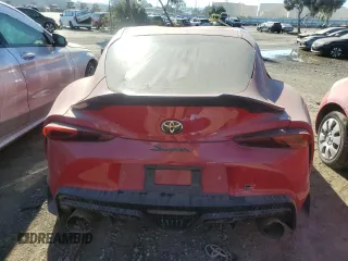 2022 Toyota GR Supra 3.0 with VIN WZ1DB0C04NW046282, listed as a Copart auction lot 80995874 with 32,087 mi miles and Salvage Title. Bid and sale history available at carsss.com. Image 6.